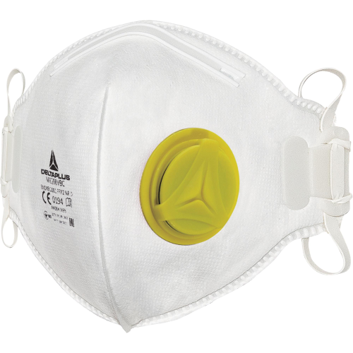 Scatola 10 MASCHERINE FILTRANTI FFP2 con valvola - pieghevole vert.